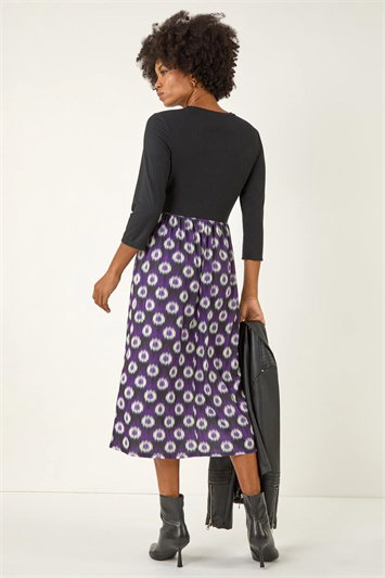 Geo Print Midi Stretch Dress 14807876
