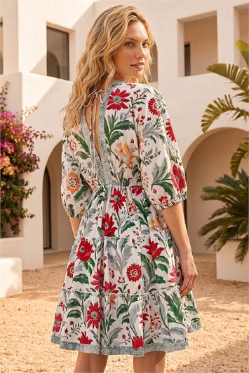 Floral Tiered Boho Dress 14907136