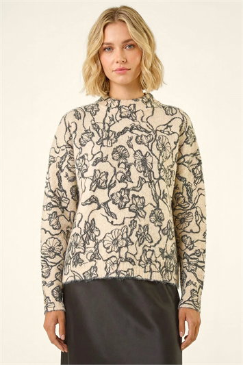 Mono Floral Knit Jumper 16225438