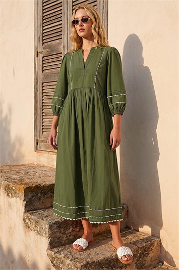 Ric Rac Collared Midi Dress 14936734