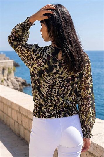 Petite Mesh Blouson Top 19528034