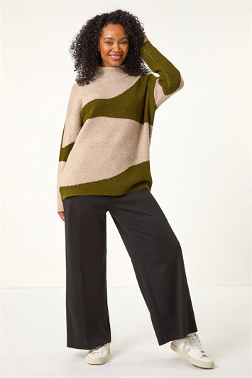 Petite Colour Block Knit Jumper 16115540