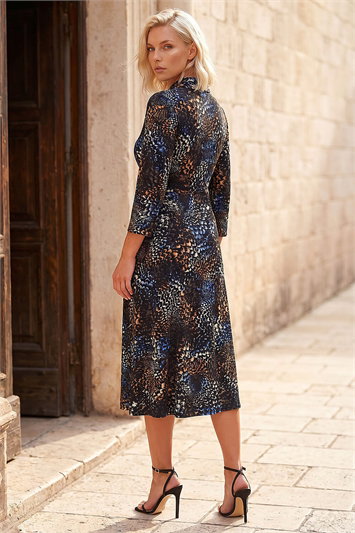 Petite Button Ruched Dress 14935908