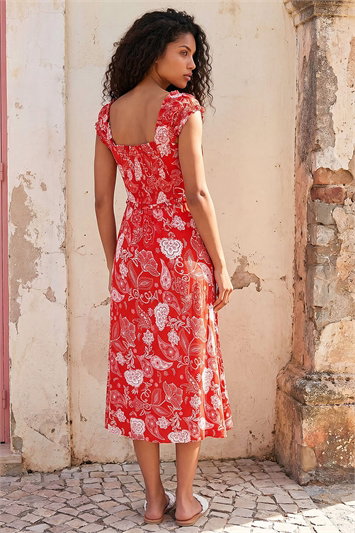 Petite Paisley Midi Dress 14951578