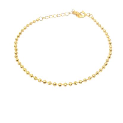 Metallic Ball Bead Chain Minimalist Dainty Gold Plated Bracelet
