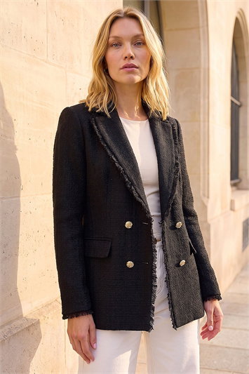 Black Fray Mid Boucle Jacket