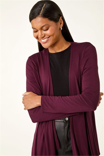 Red Waterfall Stretch Cardigan