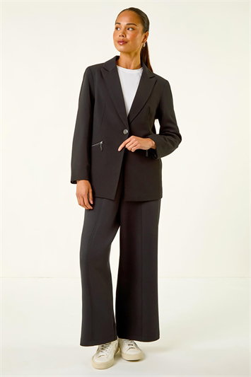 Petite Zip Pocket Stretch Blazer 15040708