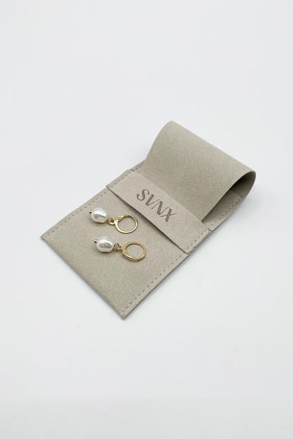 Metallic Baroque Pearl Earrings