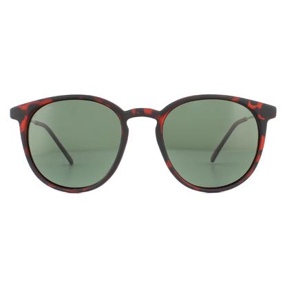 Brown Round Brown Turtle Rubbertouch G15 Green Polarized Sunglasses