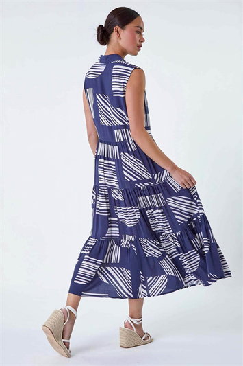 Petite Geometric Midi Shirt Dress 14540560