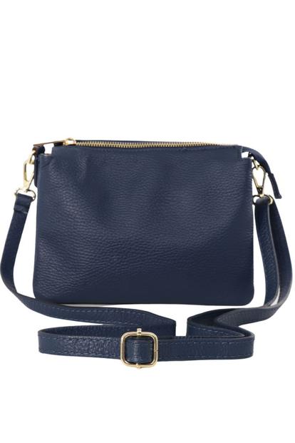 Pink Gia Italian Leather Crossbody Bag