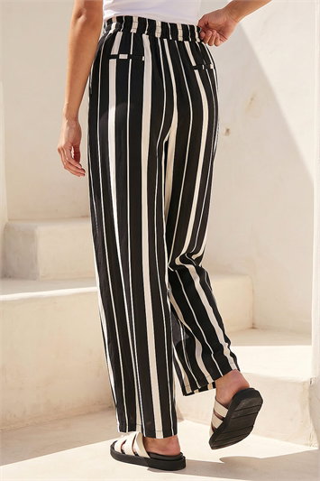 Stripe Print Wide Leg Trouser 18116408