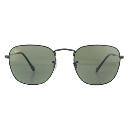 Black Round Polished Black Green G-15 Sunglasses