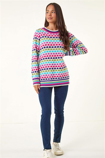 Petite Abstract Knitted Jumper 16237872