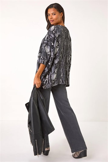 Animal Print Tunic Top 19375208
