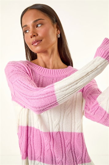 Petite Stripe Knitted Jumper 16238172