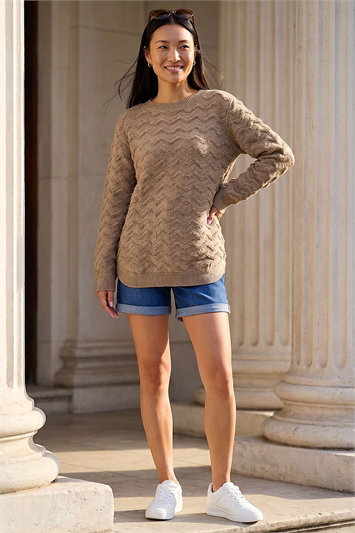 Shimmer Curved Hem Jumper 16350990