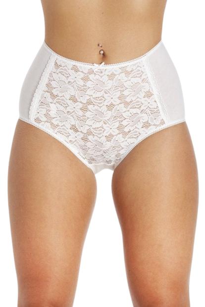 Black 3 Pack Lace Front Full Briefs