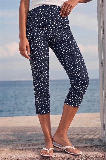 Bengaline Spot Print Cropped Trouser 18114460