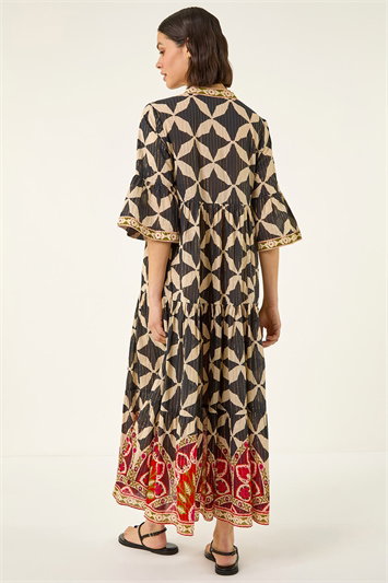 Abstract Print Boho Maxi Dress 14883908