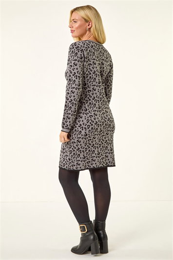 Petite Leopard Knit Mini Dress 14815836