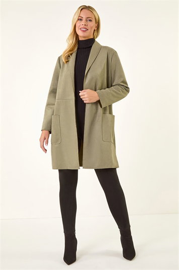 Petite Faux Suede Pocket Jacket 15053840
