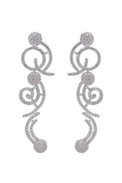 Metallic Classy Swirl Dangle Earrings