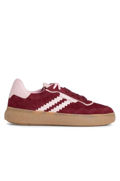 Red Tamaris Merlot Red Stripe Sneakers