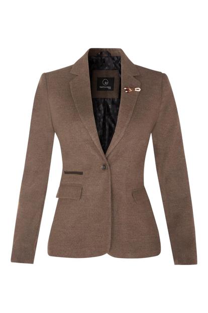 Brown Tweed 1920S Herringbone Light Brown Blazer