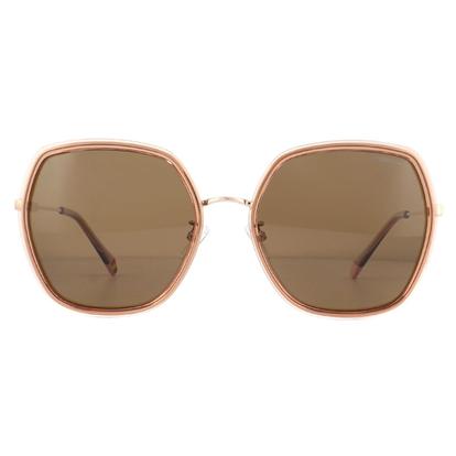 Pink Square Pink Bronze Polarized Sunglasses