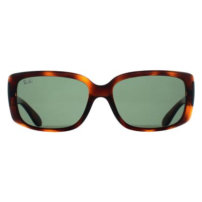 Brown Rectangle Polished Havana Green Rb4389
