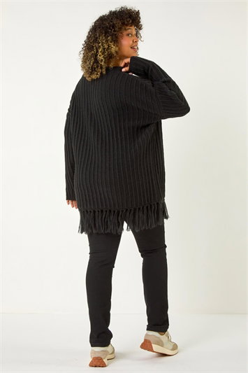 Curve V-Neck Tassel Hem Knit Jumper 16126508