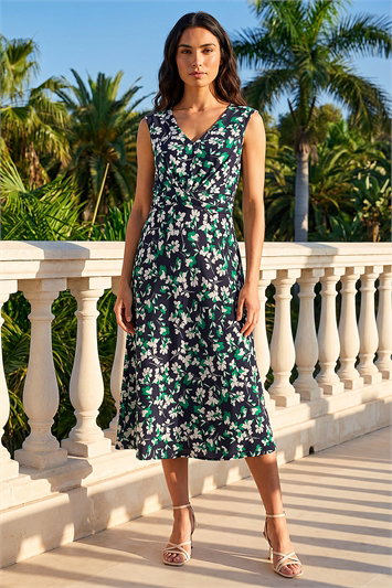 Floral Twist Front Dress 14826134