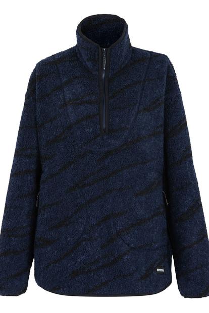 Multi Frankie Abstract Borg Half Zip Fleece Jacket