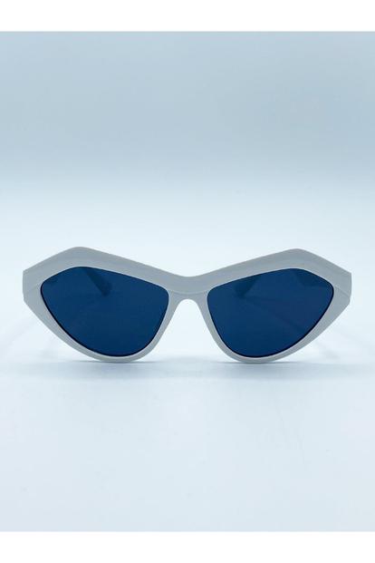 White Angular Sunglasses
