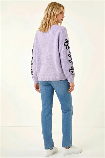 Sparkly Floral Knit Jumper 16224576