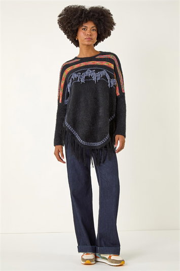 Jacquard Tassel Knit Jumper 16221308
