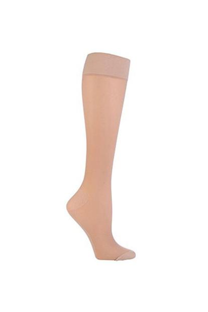 Cream 80 Denier Knee High Flight Socks For Dvt