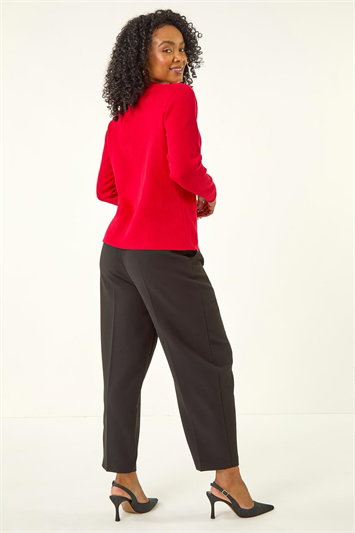 Petite Button Shoulder Knit Jumper 16228778