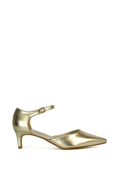 Black 'Kacey' Low Heel Court Shoes With Slingbacks