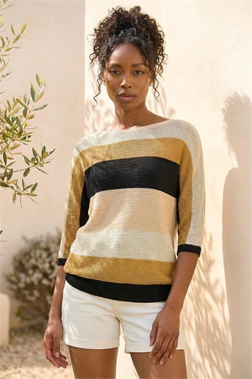 Colour Block Stripe Jumper 16336106