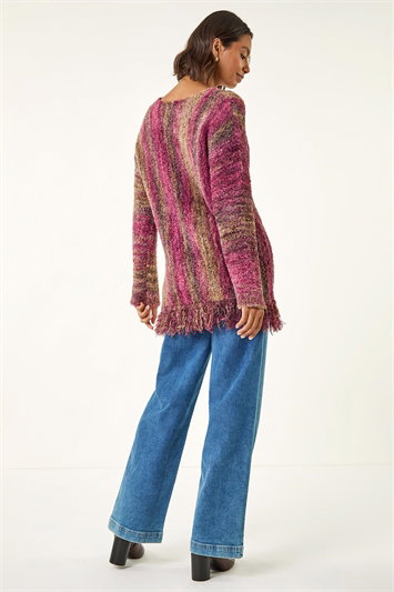 Fluffy Tassel Hem Knit Jumper 16239552