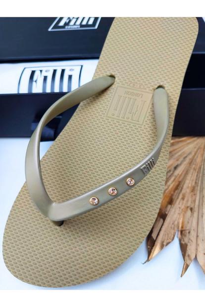 Metallic St Tropez Crystal Flip Flops