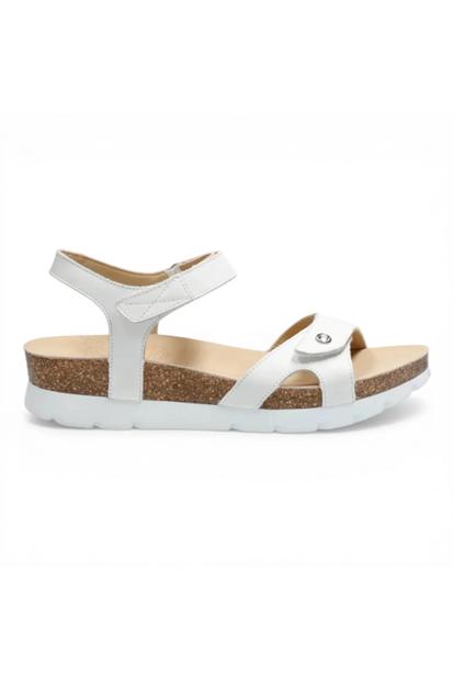 White Womens Platform Wedge Sandals - Sulia B1