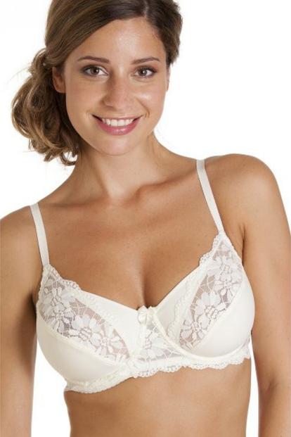 White Classic Floral Lace Underwired Bra