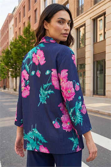 Floral Textured Relaxed Blazer 15055860