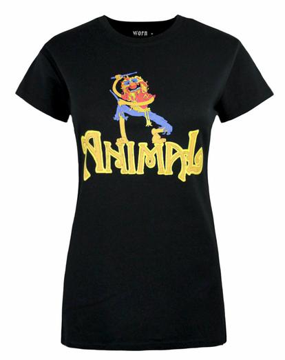 Black The Muppets Animal Drummer By Worn T-Shirt