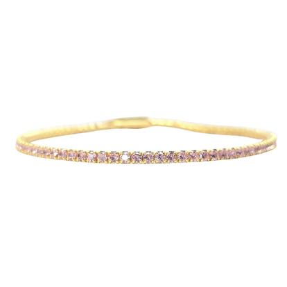 Metallic Pink Tourmaline October Birthstone Tennis Bracelet