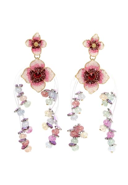 Pink Diva Collection Double Boho Floral Hanging